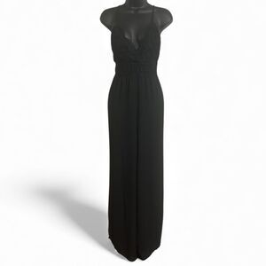 Blanche Elegant Black Sleeveless Jumpsuit Size Medium